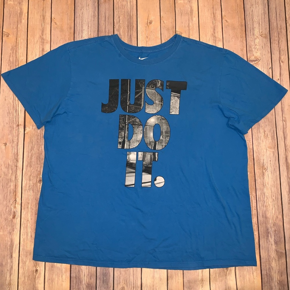 The Nike Tee mens Athletic Cut blue tee shirt 2XL